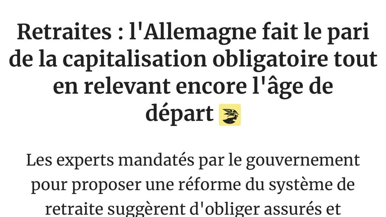 Retraites en Allemagne : la capitalisation obligatoire sort du tabou