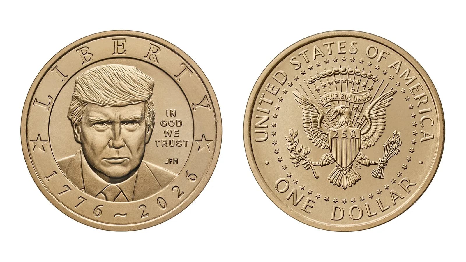 L'US Mint frappe une pièce en or à l'effigie de Trump pour le 250e anniversaire de l'indépendance américaine