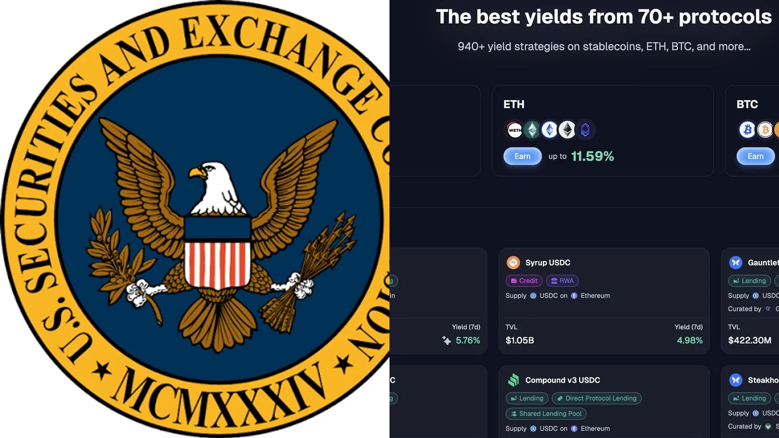 La SEC s'intéresse aux vaults DeFi : 8,75 milliards de dollars et une concentration de marché qui attirent l'attention des régulateurs américains