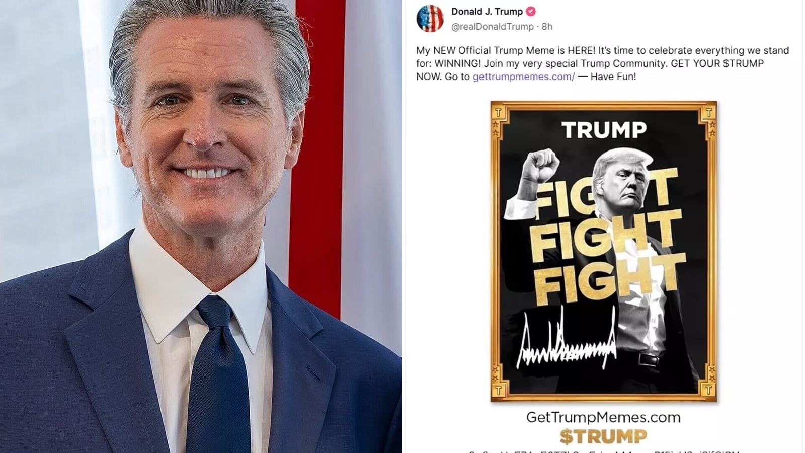 La Californie interdit aux élus de lancer leur propre memecoin : Newsom signe la loi en visant Trump
