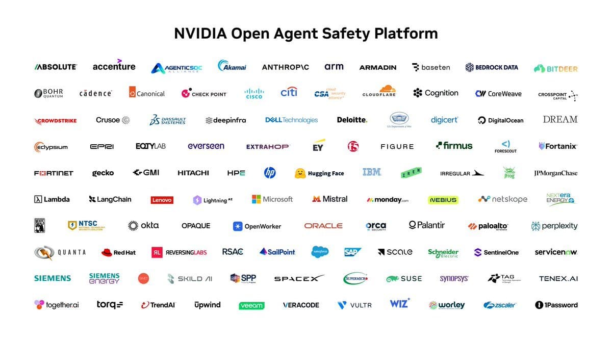 Nvidia lance l'Open Agent Safety Platform avec plus de 100 partenaires pour surveiller les agents IA au niveau matériel
