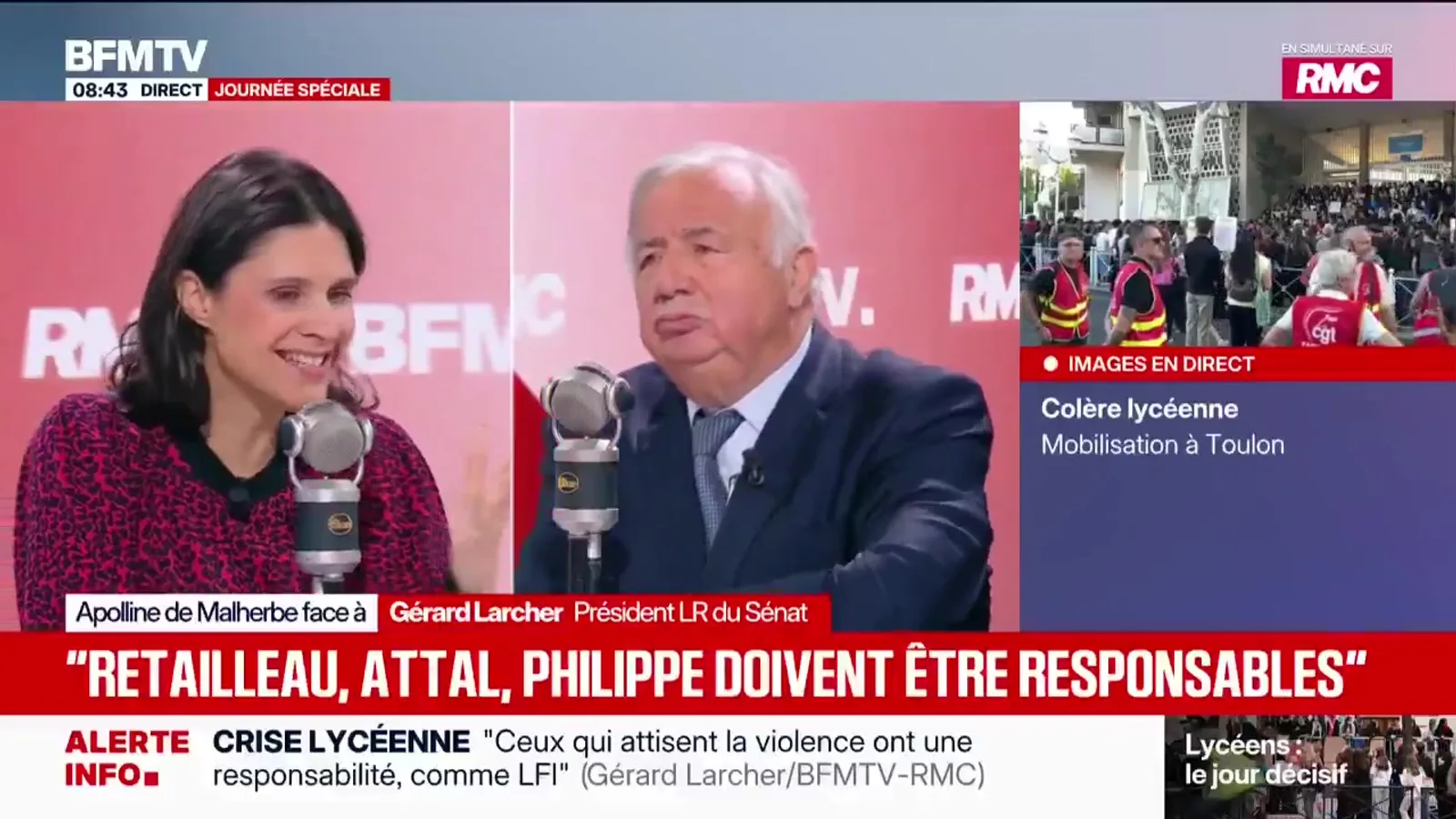 Gérard Larcher alerte sur une crise financière imminente : taux à 5% et écart avec l'Allemagne qui se creuse