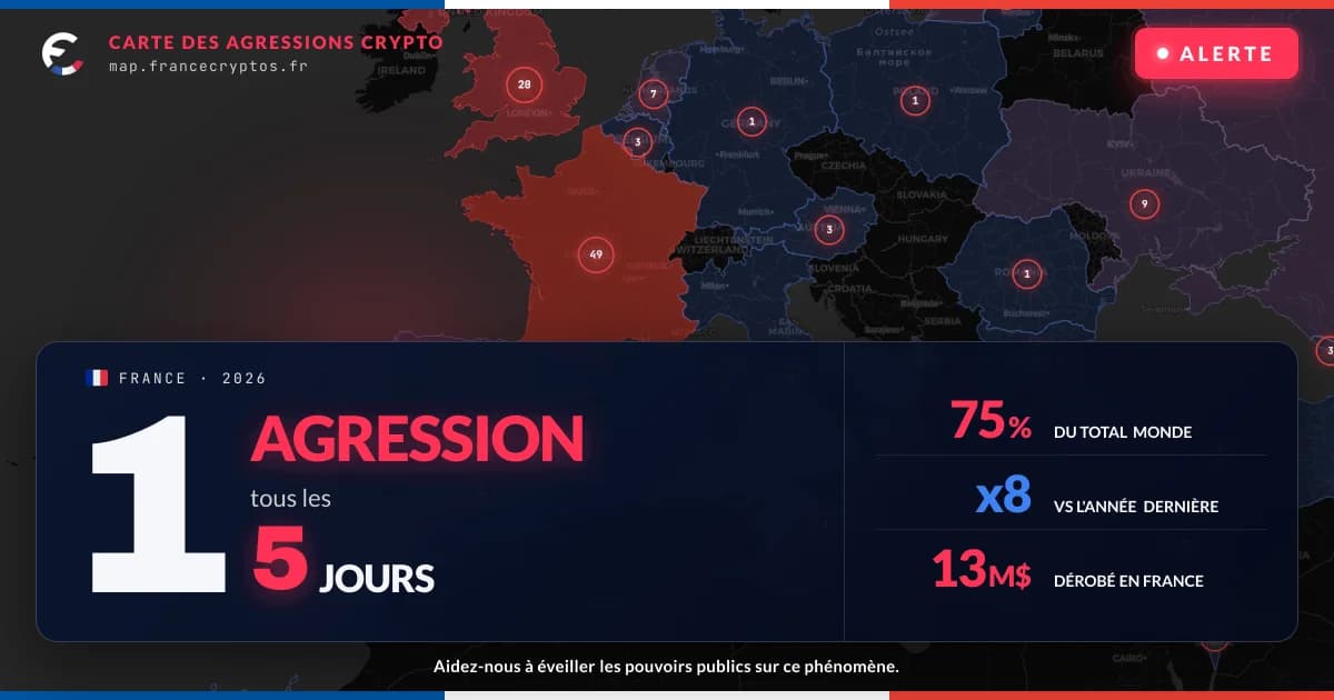 Carte des enlèvements crypto