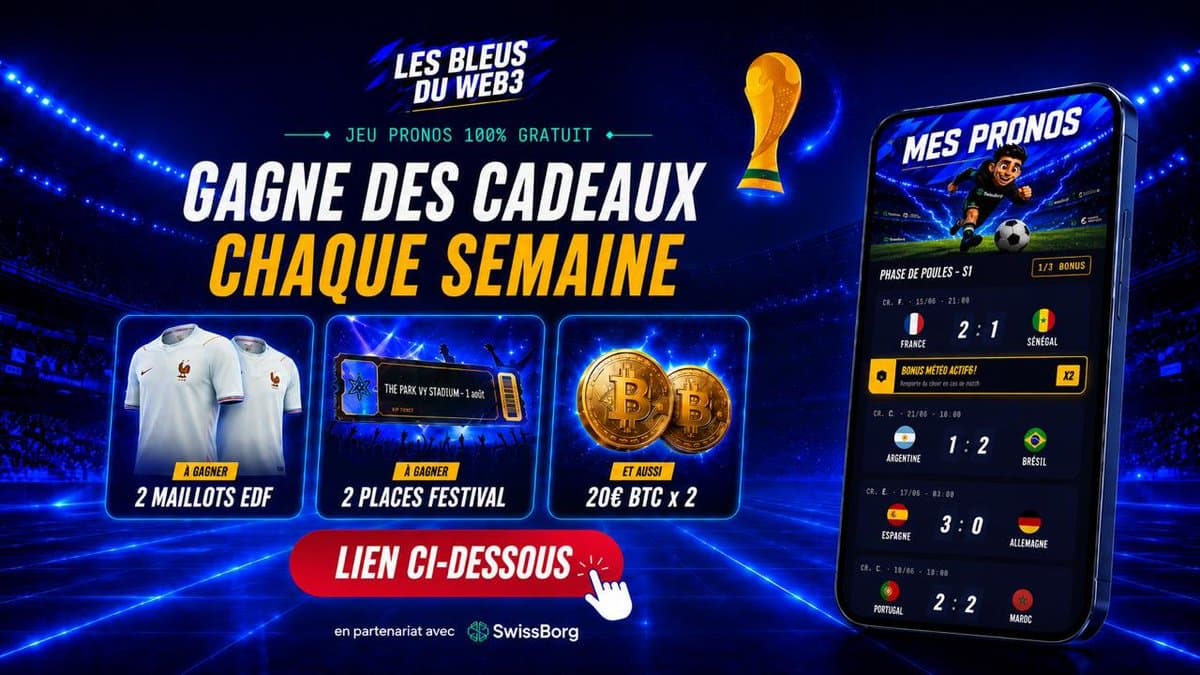 Pronostics Euro 2026 : SwissBorg offre maillots, places et bitcoin