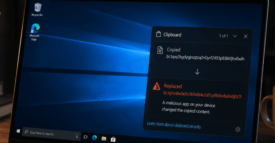 Un malware Windows détourne vos transactions crypto via le presse-papiers