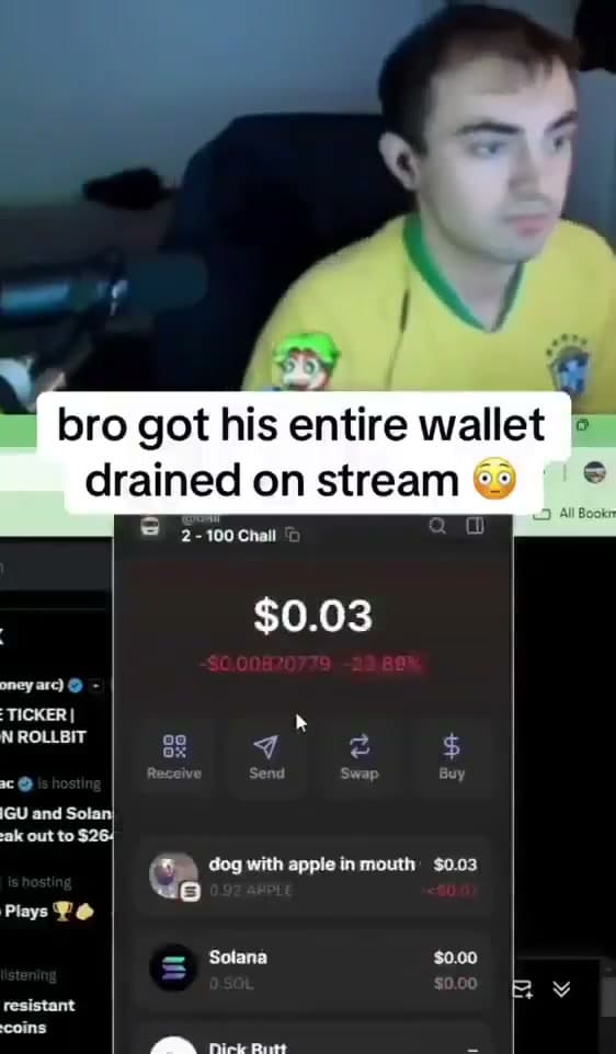 Un streamer perd 115 500 $ en direct après avoir signé un drainer