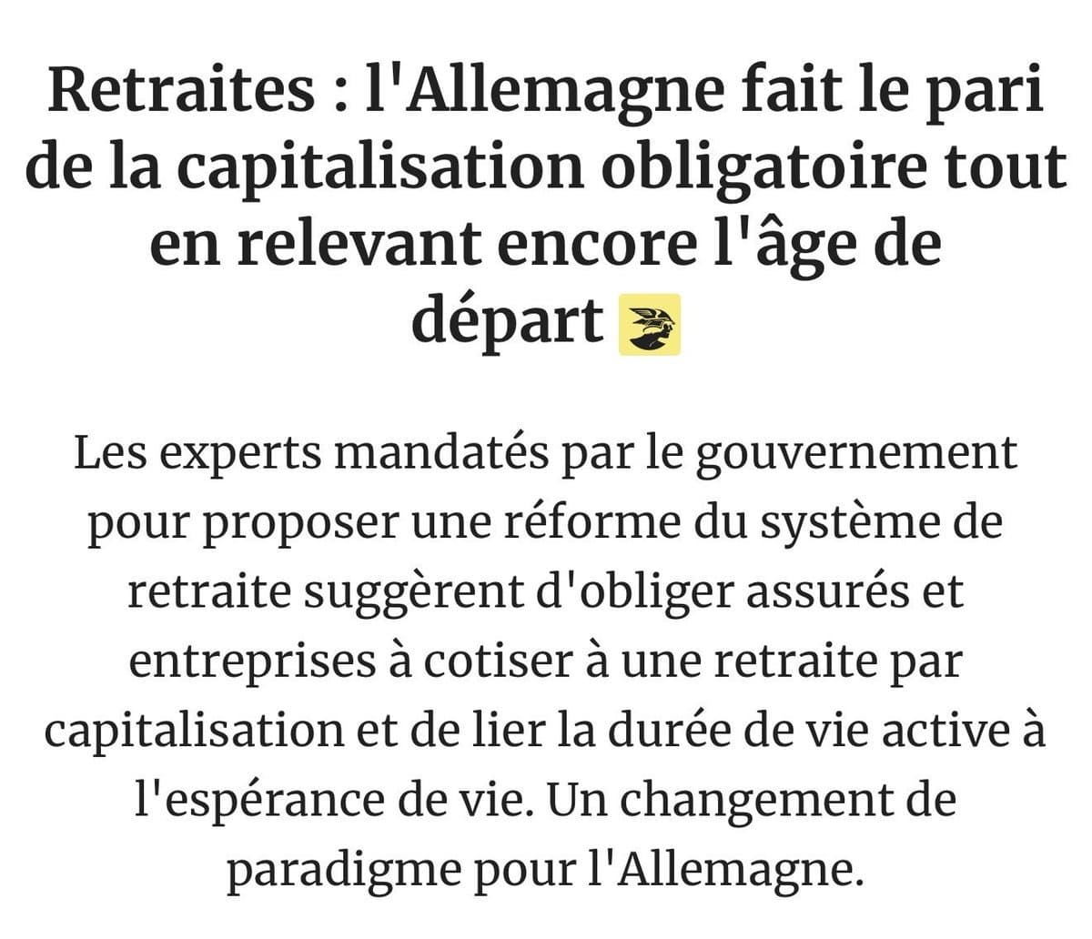 Retraites en Allemagne : la capitalisation obligatoire sort du tabou
