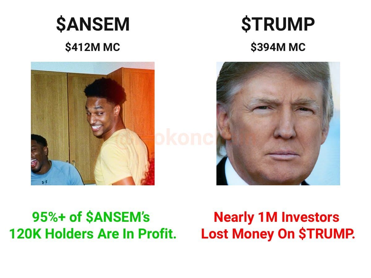 Le memecoin ANSEM dépasse TRUMP en capitalisation : 95% de ses 120 000 détenteurs sont en profit