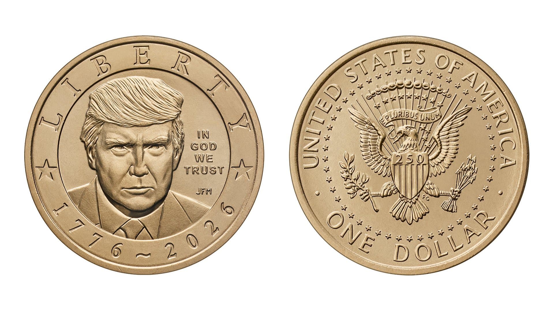 L'US Mint frappe une pièce en or à l'effigie de Trump pour le 250e anniversaire de l'indépendance américaine