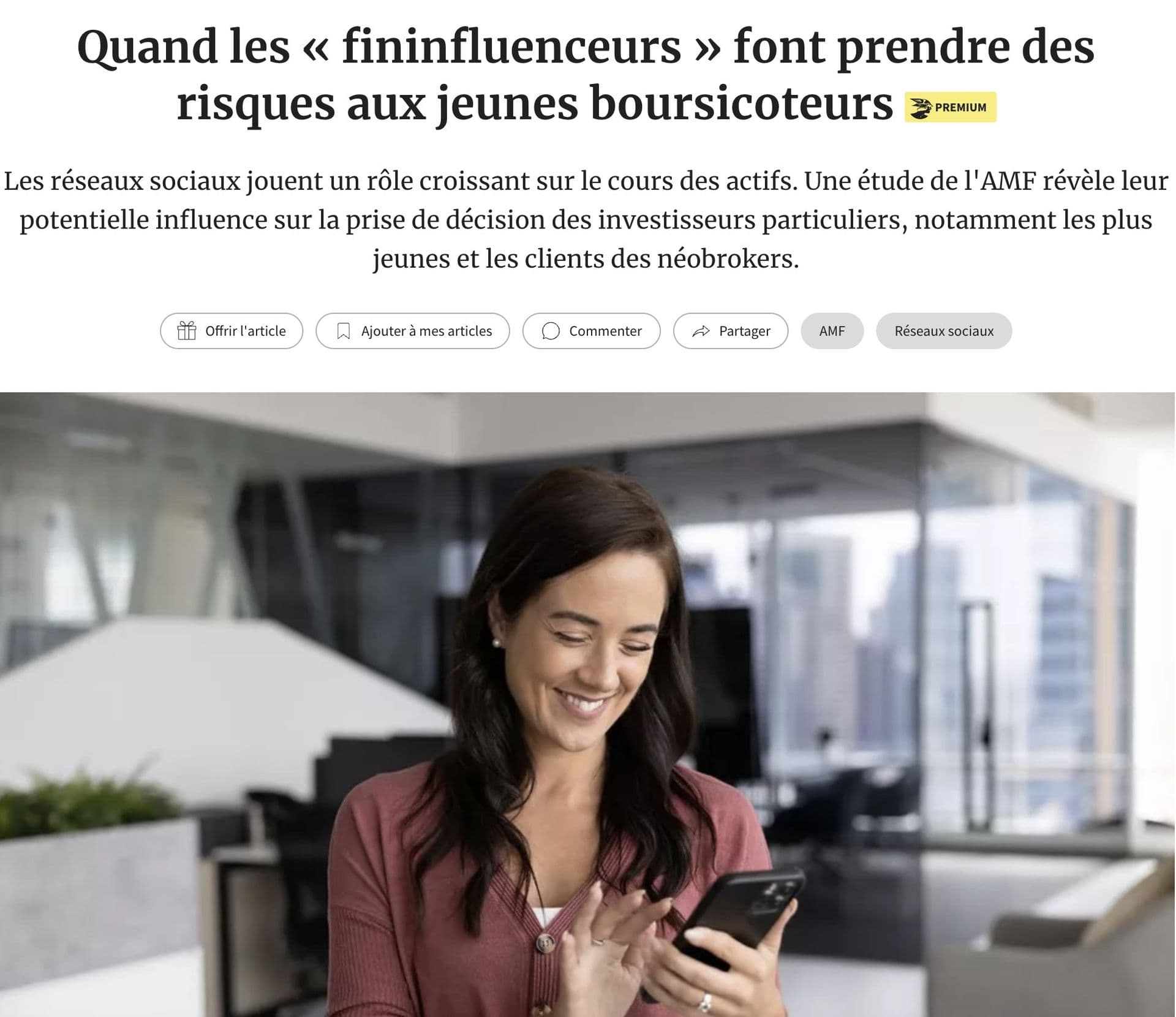 Finfluenceurs et risques pour les jeunes investisseurs : ce que révèle l'étude AMF